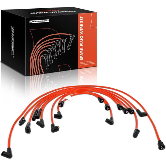 A-Premium 9PCS Spark Plug Wires Compatible with Dodge Charger, Challenger, Dart, Monaco, Polara, 330, 440, 880 & Chrysler Town & Country, Newport, New Yorker, Imperial & Plymouth Barracuda, Fury