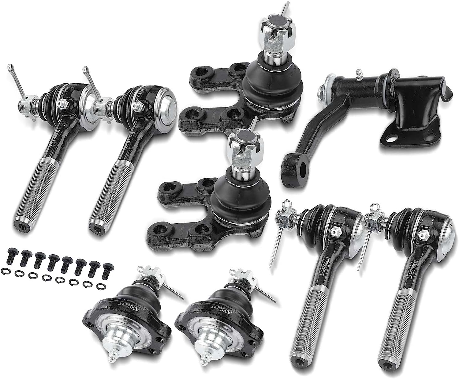 Complete 9-Piece Front End Suspension Kit For Nissan D21 Pickup & Pathfinder 4x4 (1986-1994) – Ball Joints, Tie Rods, Idler Arm