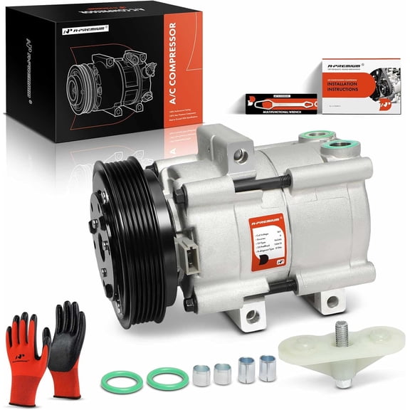 A-Premium A/C Compressor with Clutch Compatible with Ford Focus 2.0L 2.3L 2003 2004 2007