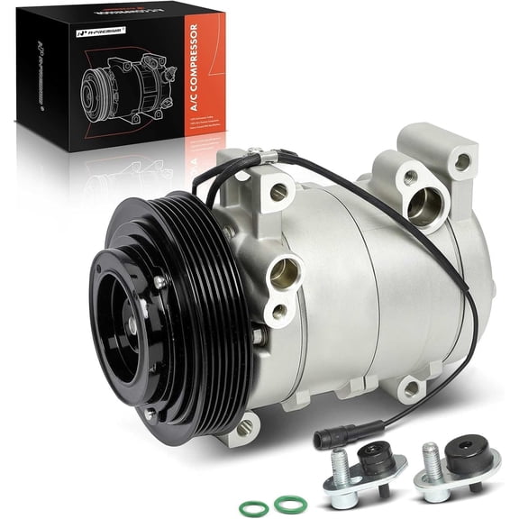 A-Premium A/C Compressor with Clutch Compatible with Honda Passport 1998-2002, Isuzu Amigo, Axiom, Rodeo, Trooper, 3.2L 3.5L, DKV14G Style