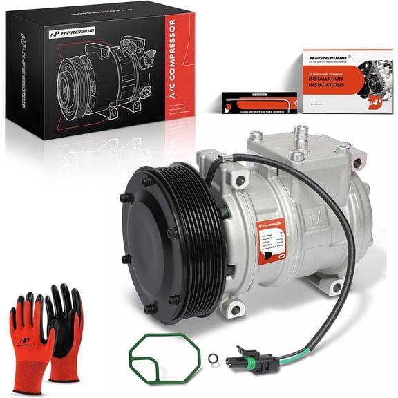 A-Premium AC Compressor with Clutch Compatible with John Deere - 10PA17C PAG100 AT168543 Models