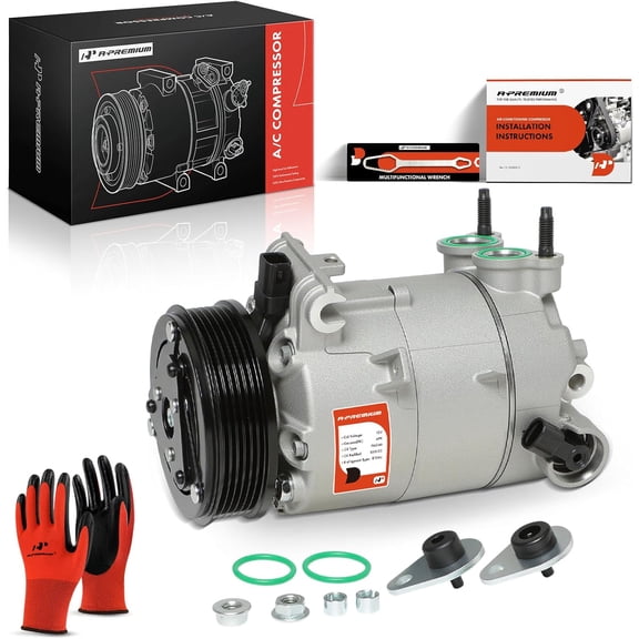 A-Premium A/C Compressor with Clutch Compatible with Land Rover Discovery Sport 2.0L 2015-2017, Range Rover Evoque 2.0L 2016-2019