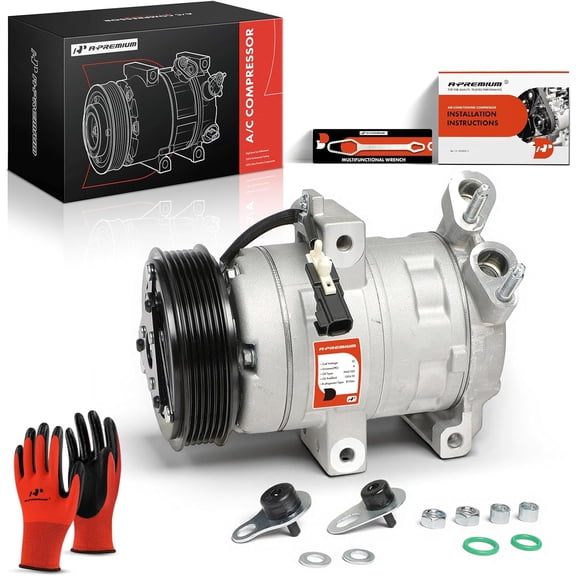 A-Premium A/C Compressor with Clutch Replacement Part Compatible with Multiple Models