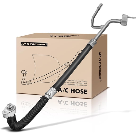 A-Premium A/C Discharge Line Hose Assembly Compatible with Ford F-250 Super Duty, F-350 Super Duty, F-450 Super Duty, F-550 Super Duty, 2008 2009 2010, 6.4L, Compressor to Condenser