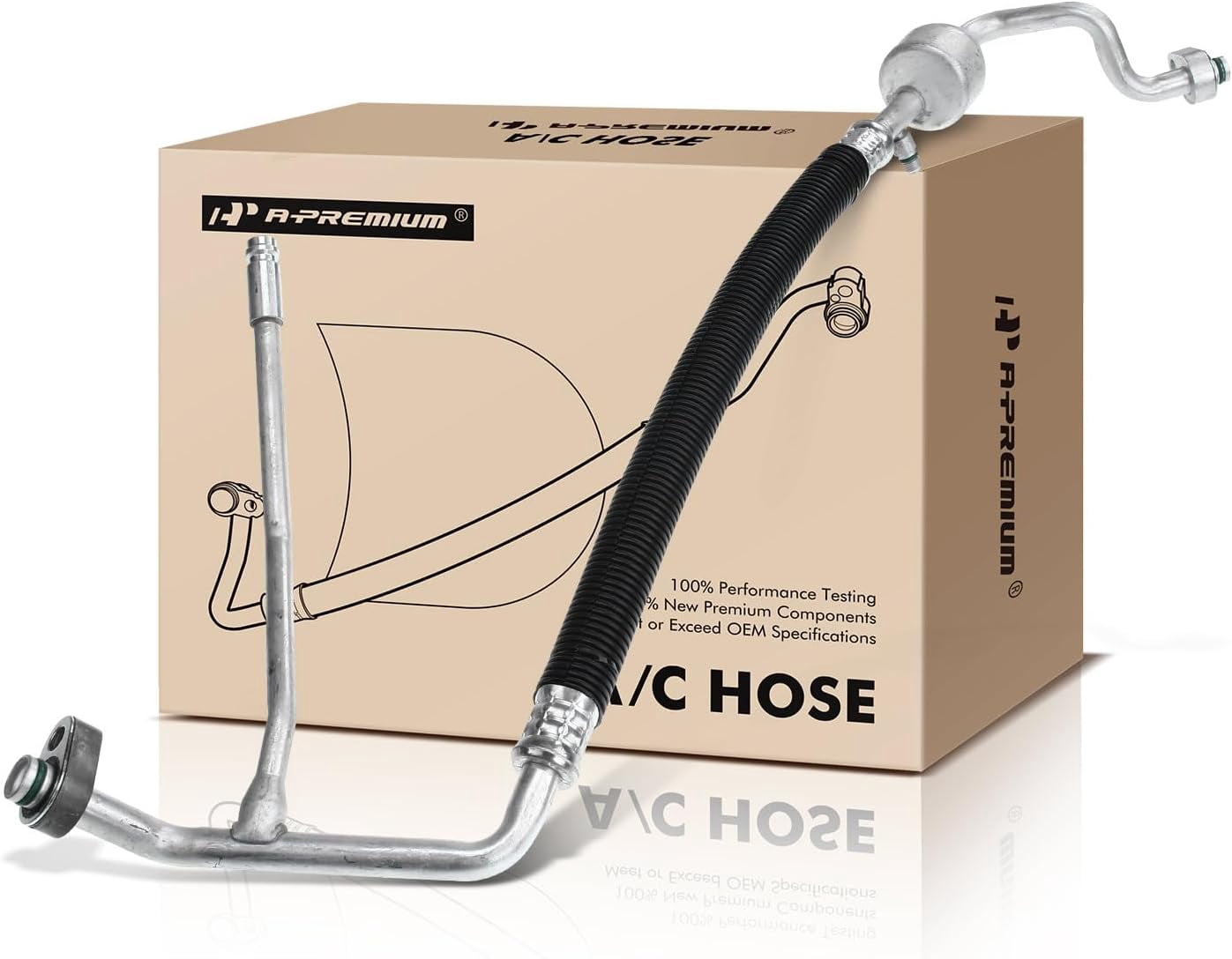 A Premium A/C Discharge Line Hose Compatible With Ford F 250/F 350/F 450 Super Duty 2011 2016 F 550 Super Duty 2011 2015 V8 6.7L - View #2