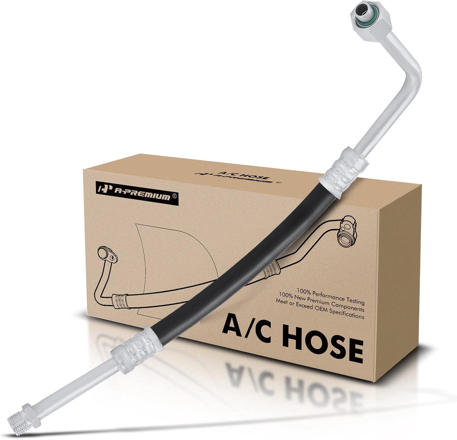 A-Premium A/C Liquid Line Hose Assembly Compatible with Ford E-150 E-250 Econoline Club Wagon Super Duty, Condenser to Evap, Without Orifice Tube