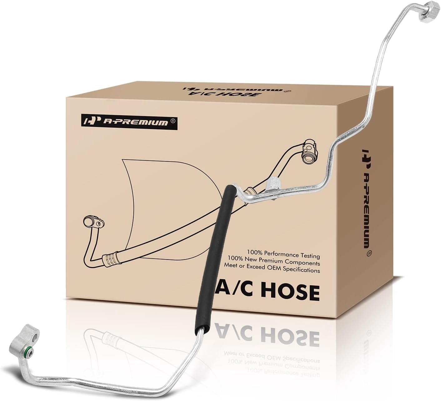 A-Premium A/C Liquid Line Hose Assembly Compatible with Honda Civic, 2006-2011, 2.0L, Condenser to Evap, w/o Orifice Tube