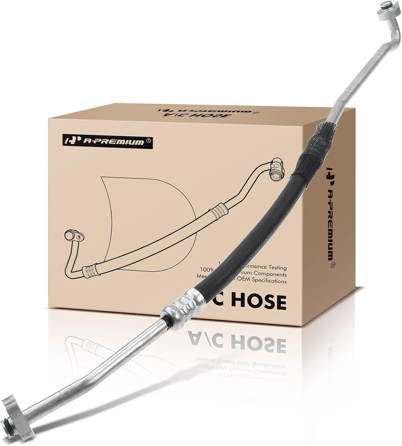 A-Premium A/C Liquid Line Hose with Orifice Tube Compatible with Chrysler PT Cruiser 2001-2004 L4 2.4L Condenser to Evaporator