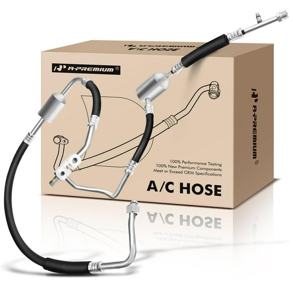 A-Premium A/C Manifold Suction and Discharge Line Hose Assembly Compatible with Ford Bronco F-150 F-250 F-350 1989-1993