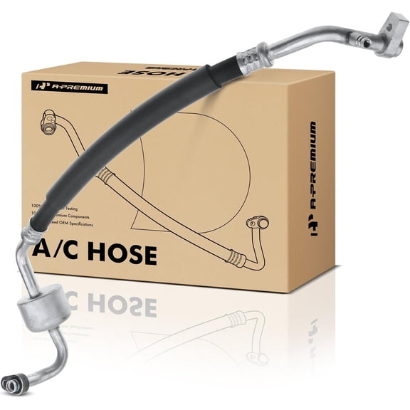 A-Premium A/C Suction Line Hose Assembly Compatible with Ford F-150 2017 V8 5.0L w/R1234YF A/C System, Compressor to Evap