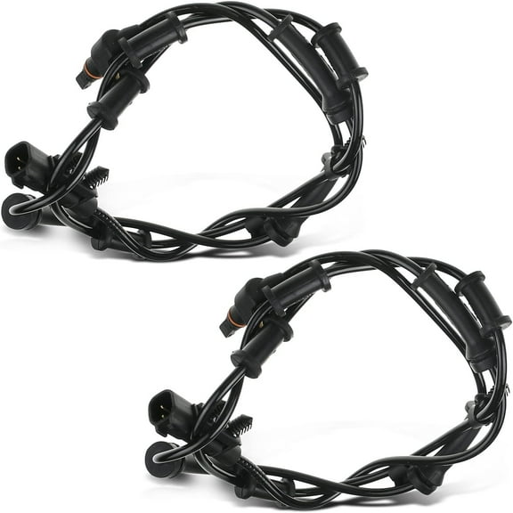 A-Premium ABS Wheel Speed Sensor Compatible with Jeep Models - Wrangler 2007-2017, Wrangler JK 2018 - Front Driver and Passenger Side, (2-PC Set), Replace# 52060156AD, 68003281AA