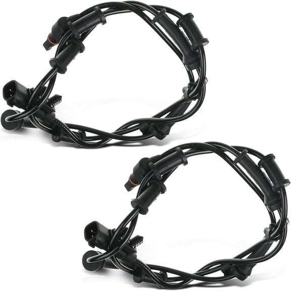 A-Premium ABS Wheel Speed Sensor Compatible with Jeep Models - Wrangler 2007-2017, Wrangler JK 2018 - Front Driver and Passenger Side, (2-PC Set), Replace# 52060156AD, 68003281AA