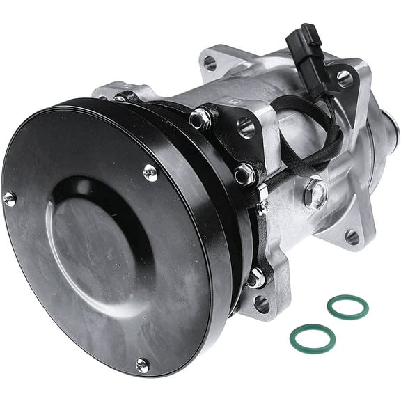A-Premium AC Compressor with Clutch Compatible with Backhoe Loader 426B Challenger 65C Engine - Industrial Paving Compactor Petroleum Track-Type Wheel-Type Loader