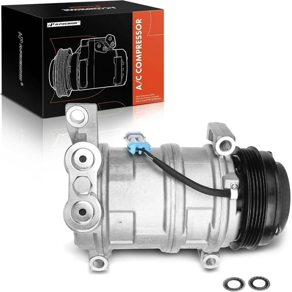A-Premium AC Compressor with Clutch Compatible with Cadillac Escalade EXT Chevrolet Avalanche 1500 2500 Silverado 1500 2500 3500 GMC Sierra 1500 2500 3500 Yukon