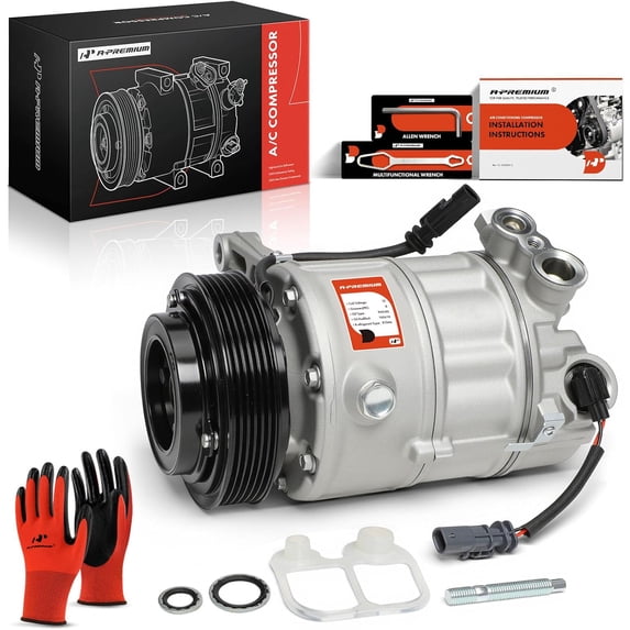 A-Premium AC Compressor with Clutch Compatible with Chevrolet Equinox Impala Limited Cadillac XTS GMC Terrain Buick LaCrosse Fits select: 2014-2020 CHEVROLET IMPALA LT, 2013 BUICK LACROSSE TOURING