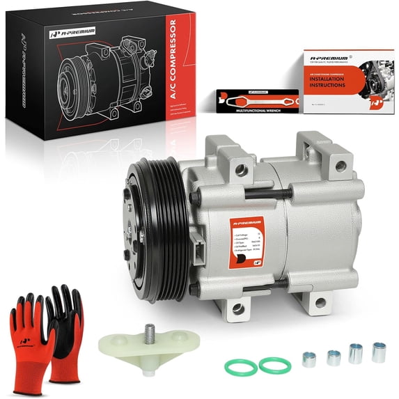 A-Premium AC Compressor with Clutch Compatible with Ford Explorer Ranger Explorer Sport Trac Ranger Mazda B3000 B4000 Mercury Mountaineer Fits select: 2002 FORD EXPLORER XLT