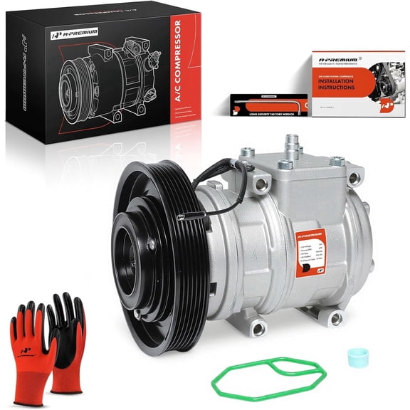 A-Premium Air Conditioner AC Compressor with A/C Clutch Compatible with Honda Accord 2.2L 1994 1995 1996 1997 & Acura CL 2.2L 1997, with 10PA17 Compressor, with 6-Groove Pulley