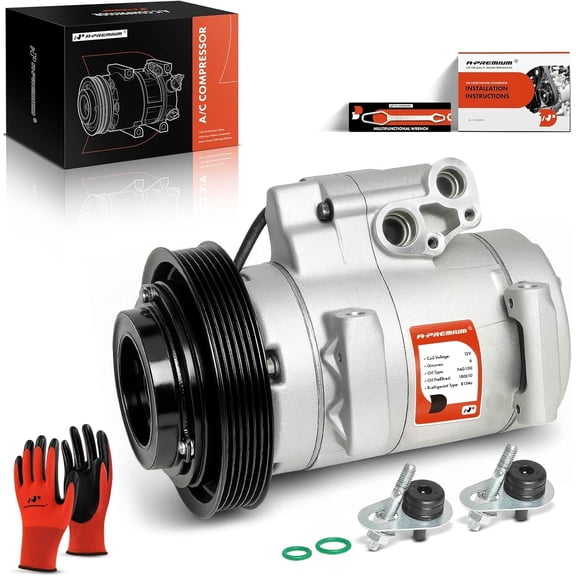 A-Premium AC Compressor with Clutch Compatible with Acura MDX 2014-2016 Honda Pilot 2016-2020 Ridgeline 2017-2019 V6 3.5L