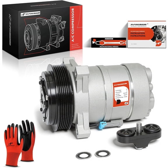 A-Premium AC Compressor with Clutch Compatible with Acura SLX, Cadillac Allante, DeVille, Eldorado, Fleetwood, Seville & Isuzu Trooper, VehiCROSS