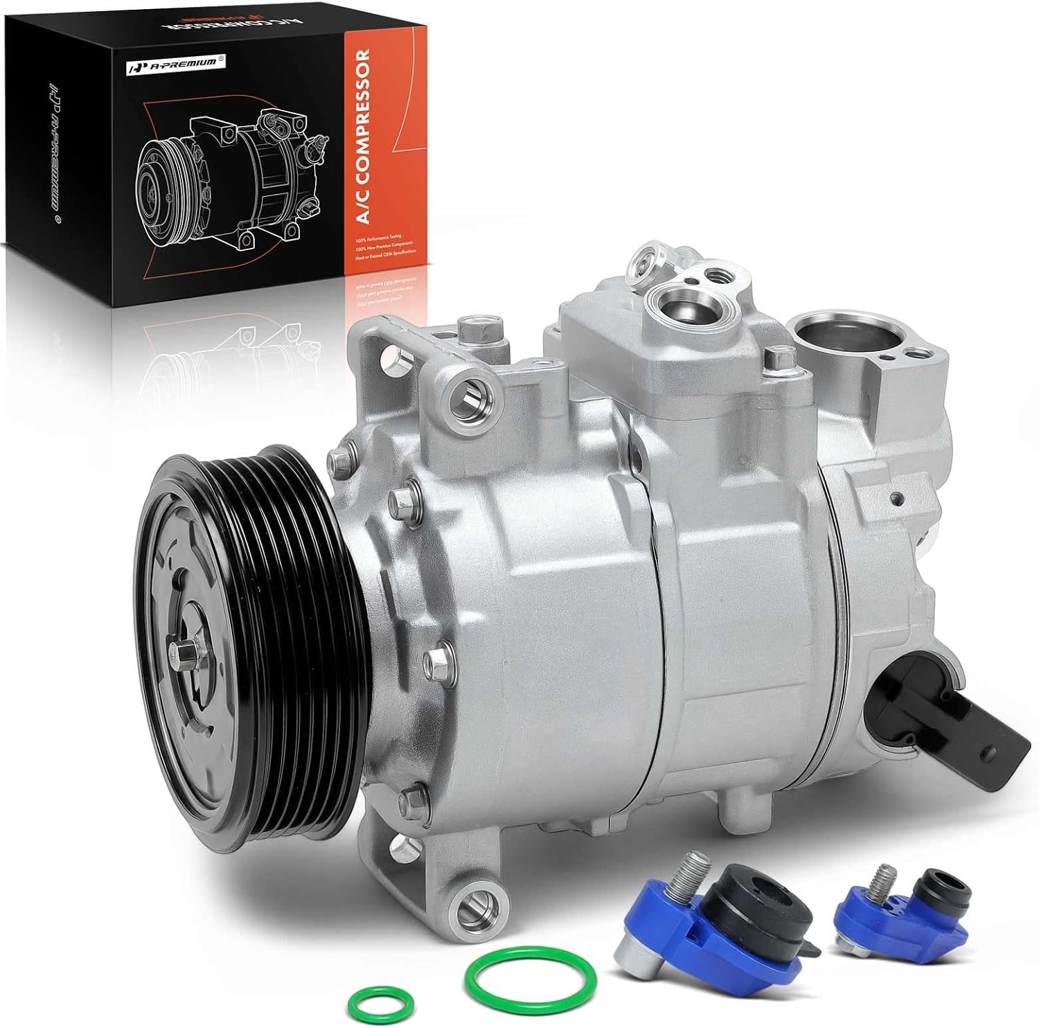 A-Premium AC Compressor with Clutch Compatible with Audi A4 Quattro 2007-2009 L4 2.0L