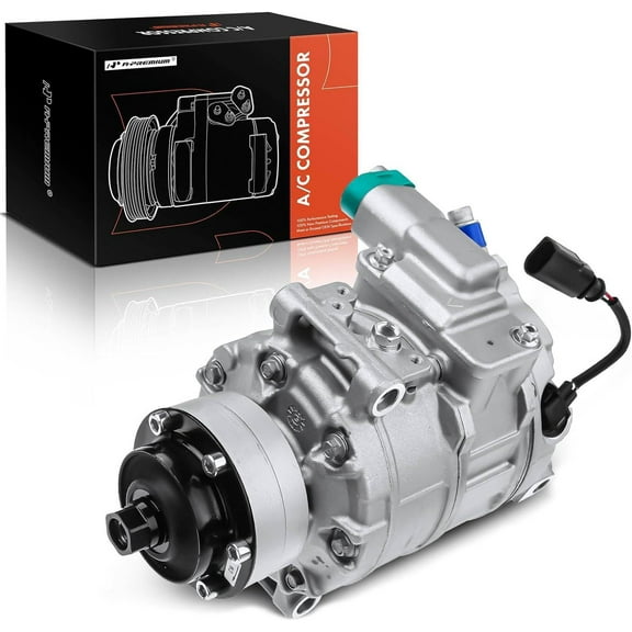 A-Premium AC Compressor with Clutch Compatible with Audi A6 Quattro 2005-2011 A8 Allroad Quattro R8 RS4 RS5 S4 Volkswagen Touareg