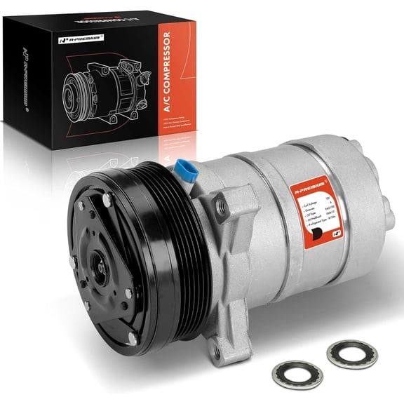 A-Premium AC Compressor with Clutch Compatible with Cadillac DeVille 1994-1995 V8 4.9L Sedan