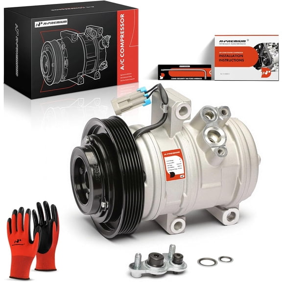 A-Premium AC Compressor with Clutch Compatible with Chevrolet Colorado GMC Canyon 2004-2012 Hummer H3 H3T Isuzu i-280 i-290 i-350 i-370