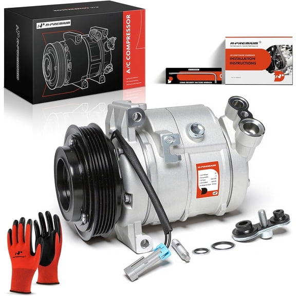 A-Premium AC Compressor with Clutch Compatible with Chevrolet Equinox 2010-2011 GMC Terrain 2010-2011 2015 L4 2.4L