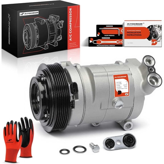 A-Premium AC Compressor with Clutch Compatible with Chevrolet Equinox GMC Terrain 2010-2011 V6 3.0L Sport Utility
