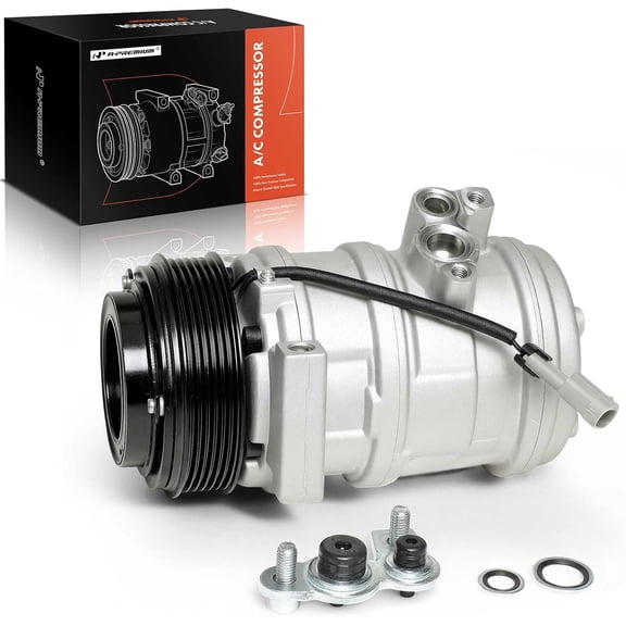 A-Premium AC Compressor with Clutch Compatible with Chevrolet Express 1500 2500 3500 4500 GMC Savana 2010-2016