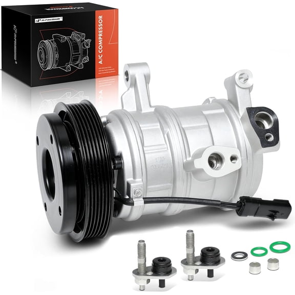 A-Premium Air Conditioner AC Compressor with Clutch Compatible with Chrysler Aspen, Dodge Durango, Jeep Commander, Volkswagen Touareg, 10SR17E Style