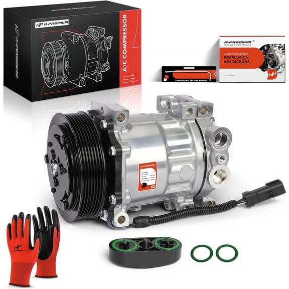 A-Premium A/C Compressor with Clutch Compatible with Dodge Ram 1500, Ram 2500, Ram 3500 2002-2003, Ram 4000 2002, Dakota 2002-2003, Durango 2002-2003