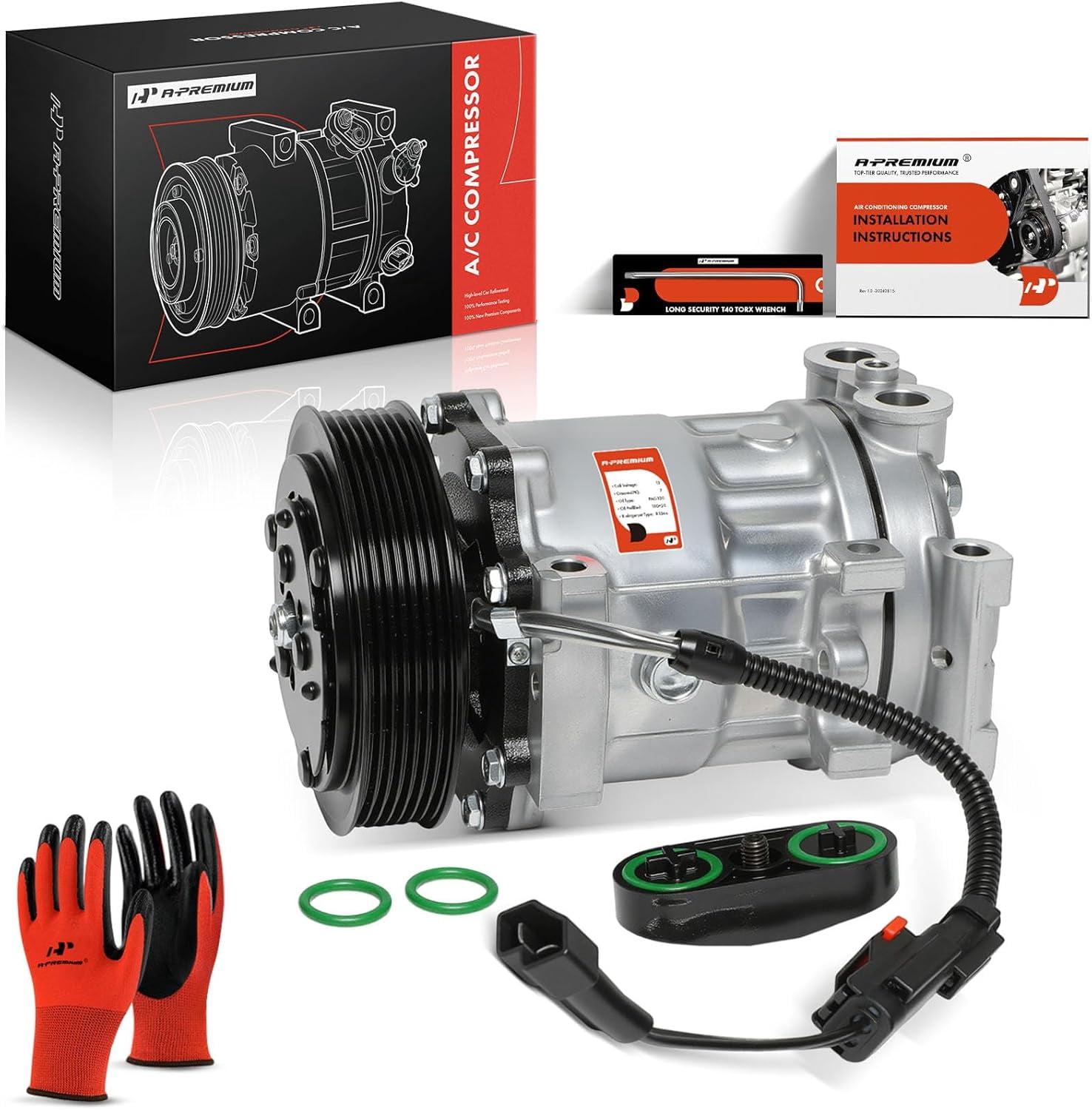 A-Premium AC Compressor with Clutch Compatible with Dodge Dakota Ramcharger 1994-2001 Durango Ram 1500 2500 3500 Ram 4000