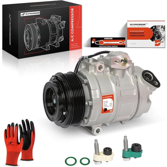 A-Premium AC Compressor with Clutch - Compatible with Ford Explorer 2011-2015, Police Interceptor Utility 2013-2015, Replace# 98332
