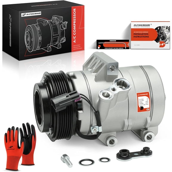 A-Premium AC Compressor with Clutch Compatible with Ford Fusion 2006-2012 Lincoln MKZ 2010 Zephyr Mercury Milan 2006-2011 Sedan