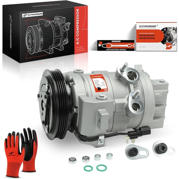A-Premium AC Compressor with Clutch Compatible with Ford Mustang 2011-2014 V6 3.7L