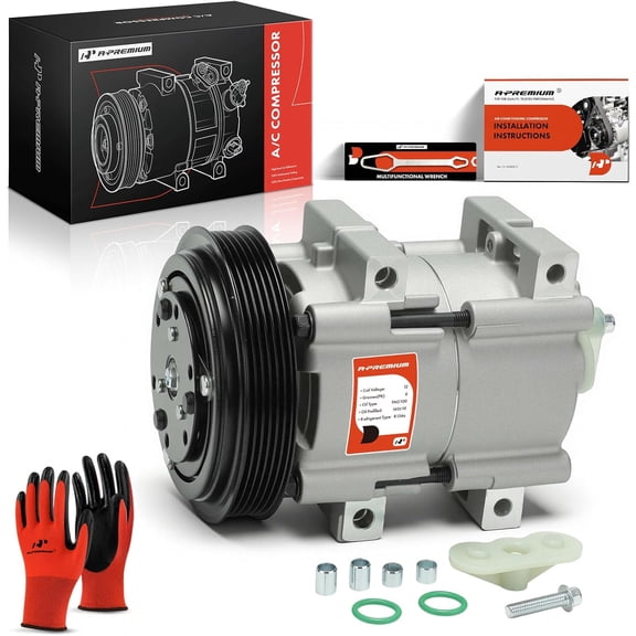 A-Premium AC Compressor with Clutch Compatible with Ford Ranger 1990-2001 F-100 Ranger 1996-2000 Mazda B2300 B2500 L4 2.3L 2.5L