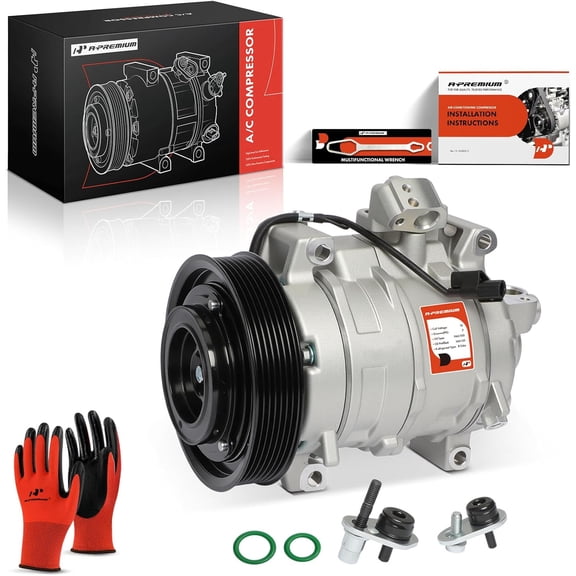 A-Premium AC Compressor with Clutch Compatible with Honda Accord 2008-2012