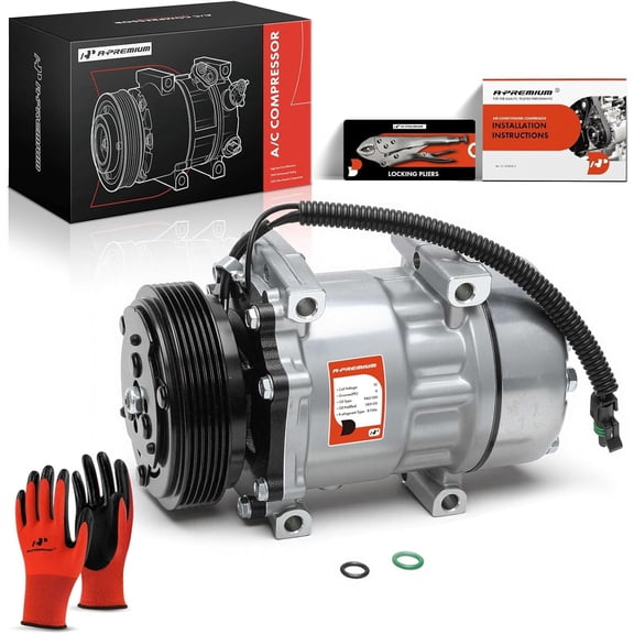 A-Premium AC Compressor with Clutch Compatible with Jeep Cherokee 1994-1996 Wrangler 1994 L6 4.0L L4 2.5L