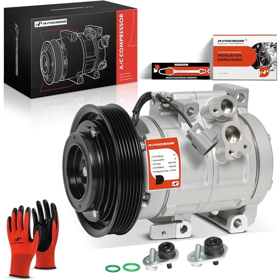 A-Premium AC Compressor with Clutch Compatible with Mazda 3 Sport 2010-2013 5 2012-2015 L4 2.3L 2.5L
