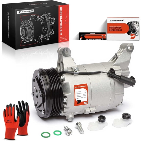 A-Premium Air Conditioner AC Compressor with Clutch Compatible with Mini Cooper 1.6L 2002-2006