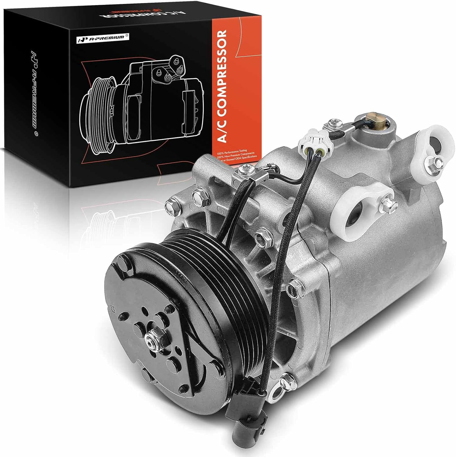 A-Premium AC Compressor with Clutch Compatible with Mitsubishi Lancer 2008-2009 Outlander 2007-2008