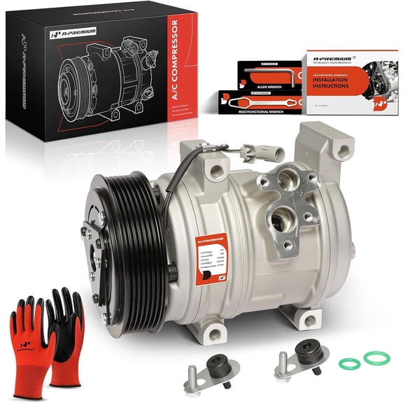 A-Premium Air Conditioner AC Compressor with Clutch Compatible with Scion tC 2.4L 2007-2010 Coupe, 10S15C Compressor Type
