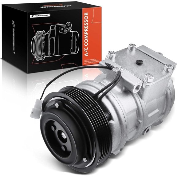 A-Premium AC Compressor with Clutch Compatible with Toyota Sienna 1998-2003 V6 3.0L Mini Passenger Van