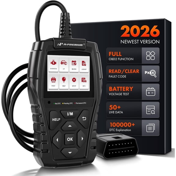 A-Premium AD200 Professional OBD2 Scanner Car Diagnostic Tool, OBDII EOBD Code Reader, Enhanced Check Car Engine Light Diagnostic Scan Tool, Upgraded Fault Code Scanner for All Vehicles from 1996