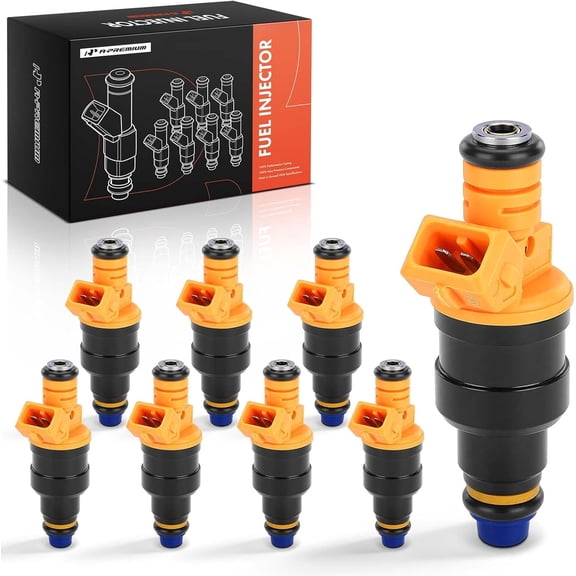 A-Premium Set of 8 Fuel Injector - Compatible with Ford,Lincoln, Mercury Vehicles - 4.6L 5.0L 5.4L 5.8L - E150, E250, E350, F150, F250, F350, Mustang - Replace Part 0280150943, 0280150939, 0280150909