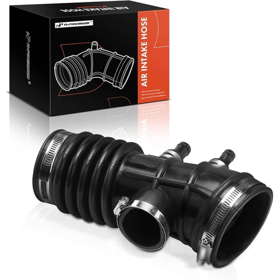 A-Premium Engine Air Intake Hose Tube W/Clamps [fits SOHC, 6Cyl 3.3L] Compatible with Nissan Frontier 1999-2004 & Xterra 2000-2004, Pickup 2-Door & 4-Door, Replace# 165784S100