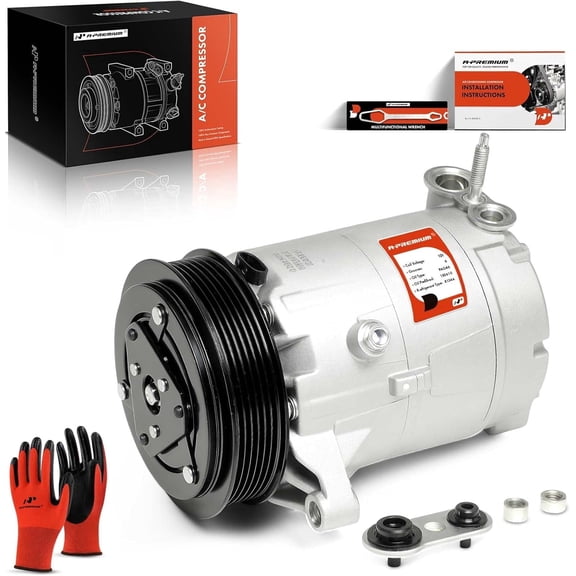 A-Premium Air Conditioner AC Compressor with Clutch Compatible with Chevrolet Impala 2006-2009, Monte Carlo 2006-2007 & Buick LaCrosse 2008-2009, Allure 2008-2009 & Pontiac Grand Prix 2005-2008, 5.3L