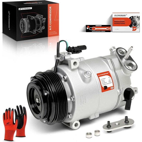 A-Premium Air Conditioner AC Compressor with Clutch Compatible with Chevrolet Malibu 2017-2022, Blazer 2019-2021 & GMC Acadia 2017-2021 & Buick Regal Sportback/Regal TourX 18-20 & Cadillac XT4 19-21
