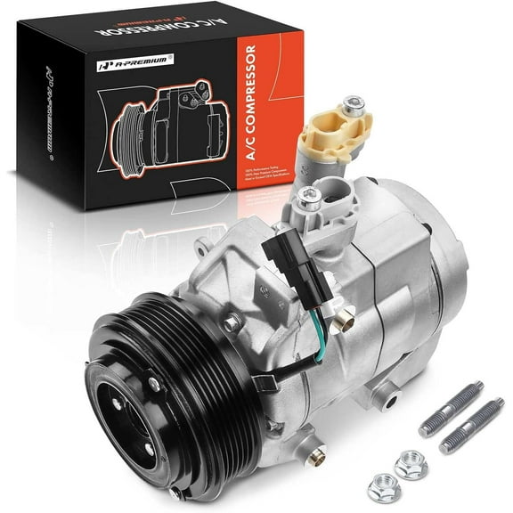 A-Premium Air Conditioner AC Compressor with Clutch Compatible with Ford F-250 F-350 Super Duty 2017-2020, F-450 Super Duty 2017-2019, F-550 Super Duty 2017-2018